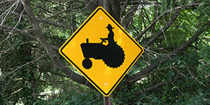 rural road sign