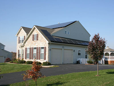 house with solar panels