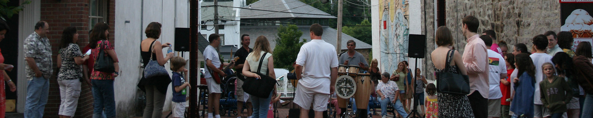 group of people on a street